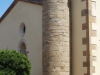 Església parroquial de Sant Medir de Cartellà – Sant Gregori - Aqui hi veiem el cos cilíndric construït amb carreus ben tallats, on en el seu interior hi ha una escala de cargol de pedra per accedir al campanar
