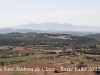 Vistes des de la capella de Sant Andreu del castell de Clarà - Al fons, la muntanya de Montserrat.