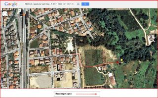 Capella de Sant Hilari - Abrera - Itinerari - Captura de pantalla de Google Maps, complementada amb anotacions manuals.