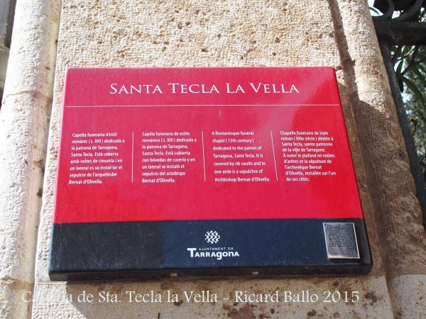Capella de Santa Tecla la Vella – Tarragona
