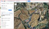 Castell d'Olost - Itinerari - Captura de pantalla de Google Maps, complementada amb anotacions manuals.