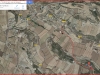 Ermita de Sant Joan de Maldanell – Maldà - Captura de pantalla de Google Maps, complementada amb anotacions manuals.