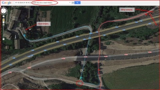 Camí d'accés a l'església de Sant Amanç - Rajadell - Itinerari - Captura de pantalla de Google Maps, complementada amb anotacions manuals.