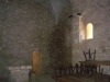 Església de Sant Jaume de Queralt – Bellprat - Interior - Fotografia obtinguda a traves de la reixa de la porta d\'entrada.