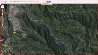 Camí a l'Església de Santa Creu de Palou – Mura - Itinerari proposat per Google Maps - Captura de pantalla de Google Maps. De totes maneres, el recorregut