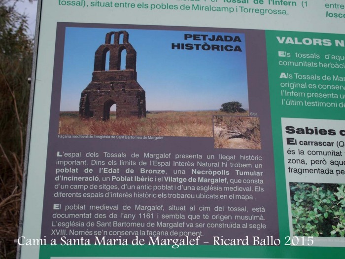 Camí a l'Església de Santa Maria de Margalef – Torregrossa