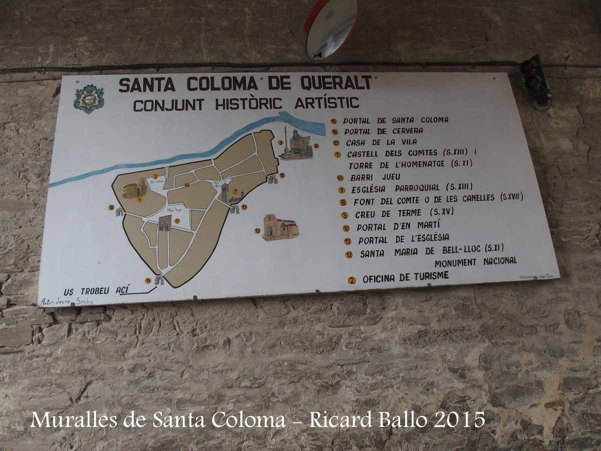 Muralles de Santa Coloma de Queralt – Santa Coloma de Queralt - Plafó informatiu