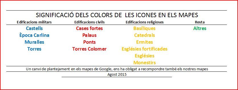 Significacio dels colors de les icones en els mapes
