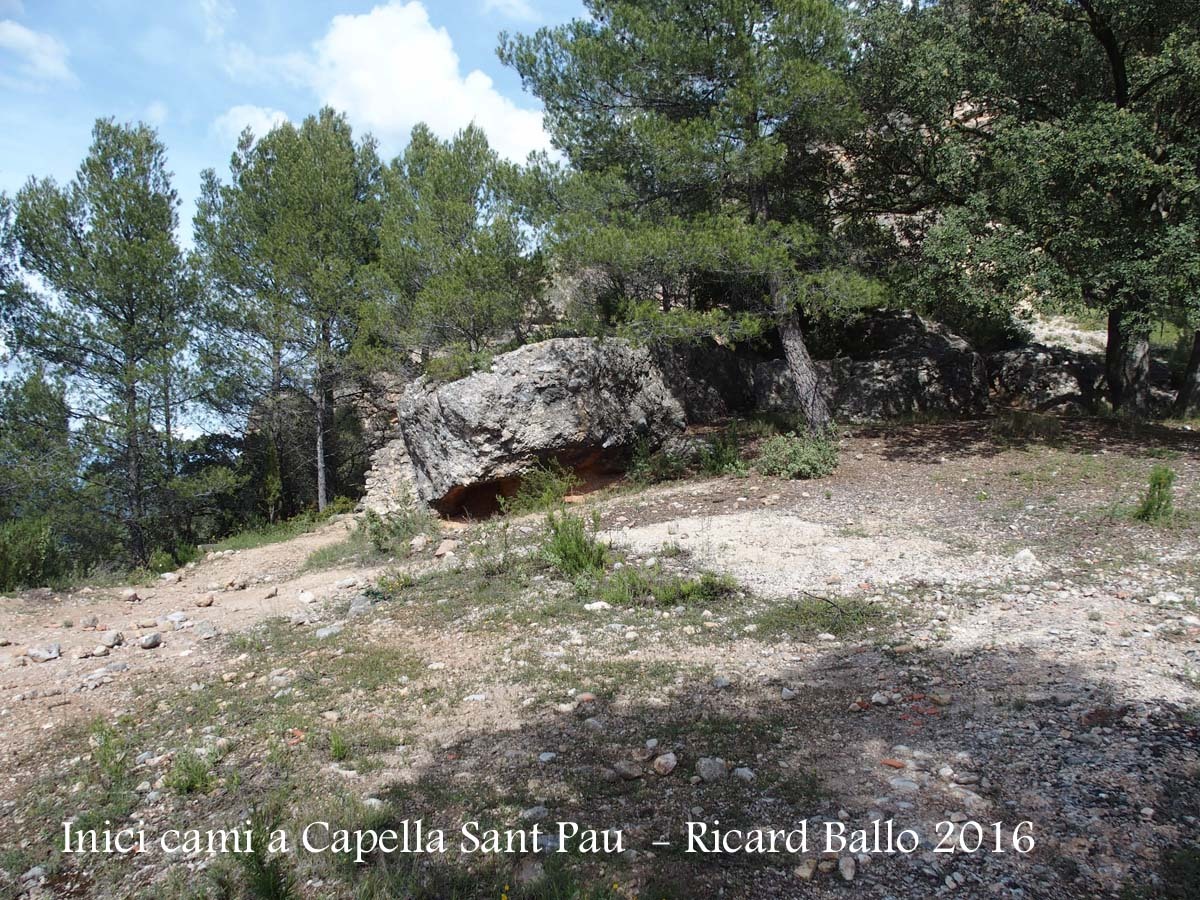 Capella de Sant Pau – Horta de Sant Joan - Itinerari - Inici de la part final del camí