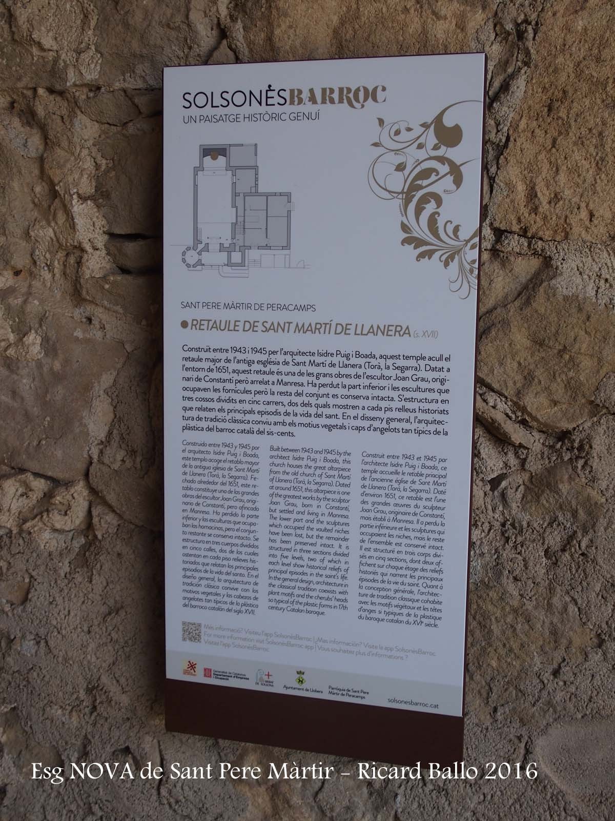 Església NOVA de Sant Pere Màrtir de Peracamps – Llobera