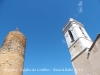 Sant Sadurní de l'Heura - A l'esquerra de la fotografia apareix la formidable mola de la torre del castell de Cruïlles