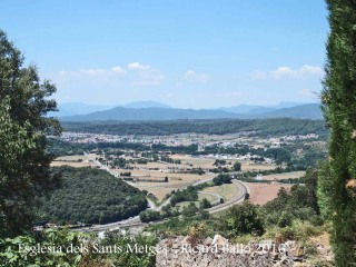 Vistes des de dalt del campanar de l'Església dels Sants Metges – Sant Julià de Ramis