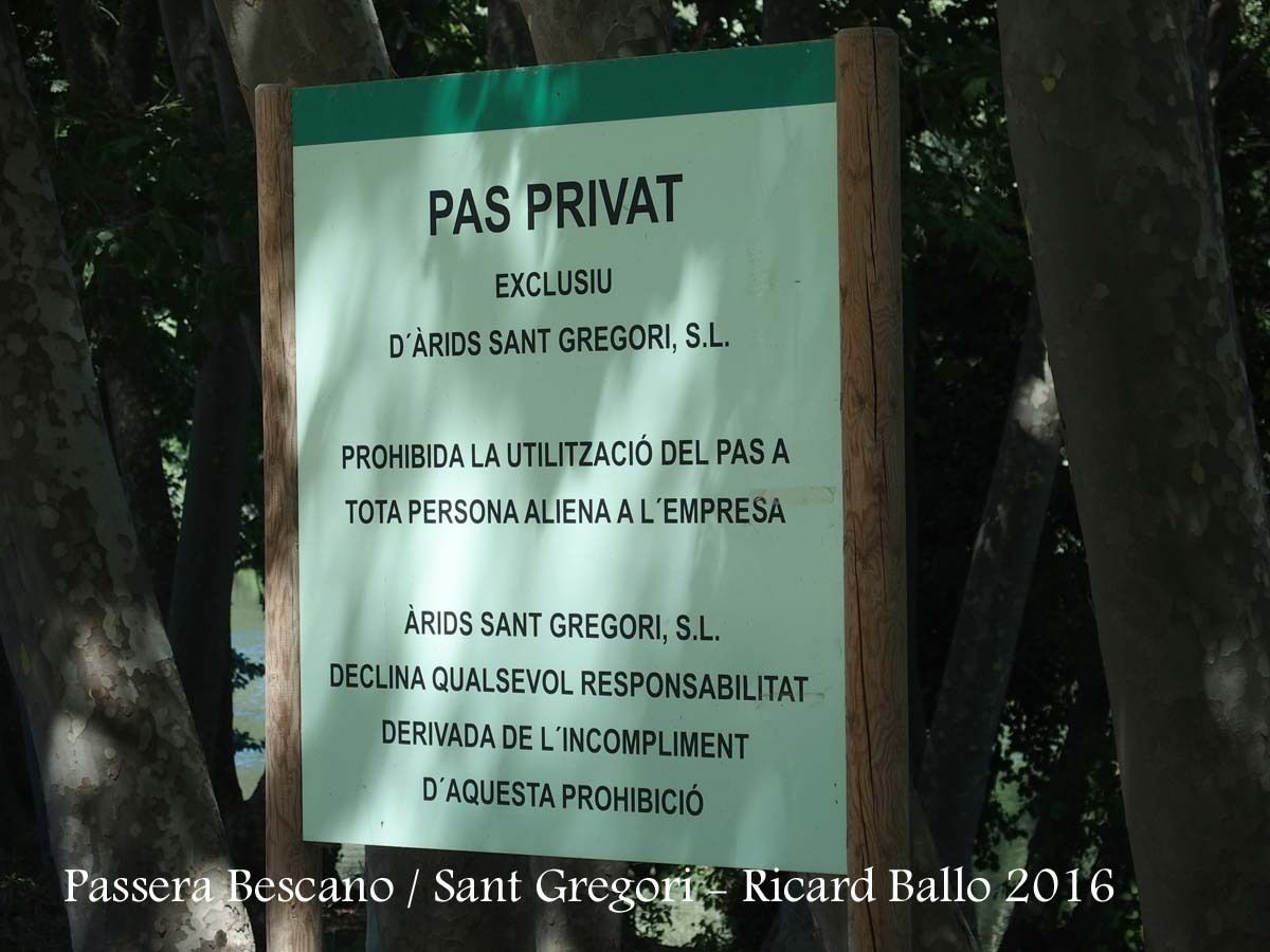 Passera entre Sant Gregori i Bescanó – Bescanó