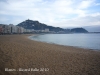 Blanes - Passeig Marítim - Platja. Al fons el castell de Blanes o de Sant Joan..