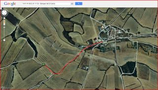 Búnquer del Canós - Captura de pantalla de Google Maps, complementada amb anotacions manuals.