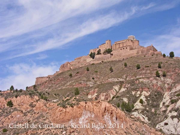 Vista del castell de Cardona i de la Canònica de Sant Vicenç de Cardona