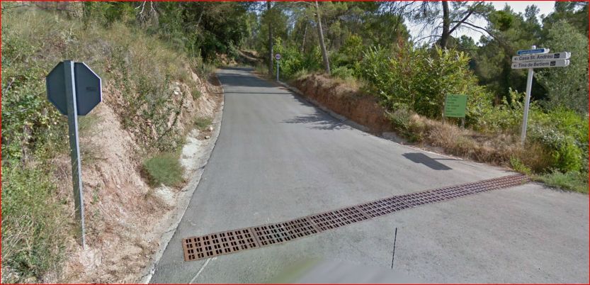 Capella de Sant Andreu de Comallonga - Fonollosa - Itinerari - Captura de pantalla de Google Maps.
