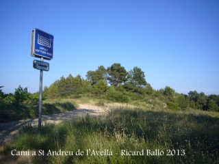 Capella de Sant Andreu de l’Avellà – Font-rubí - Itinerari - Sortida de la carretera BP-2126.