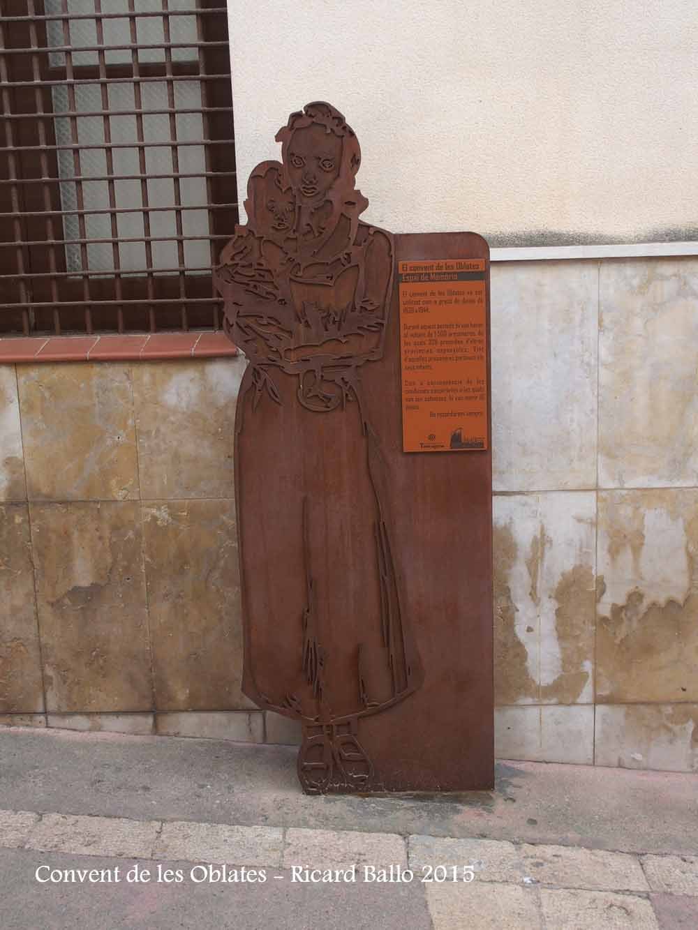 Tarragona - Carrer Portal del carro - plafó informatiu - Convent de les Oblates