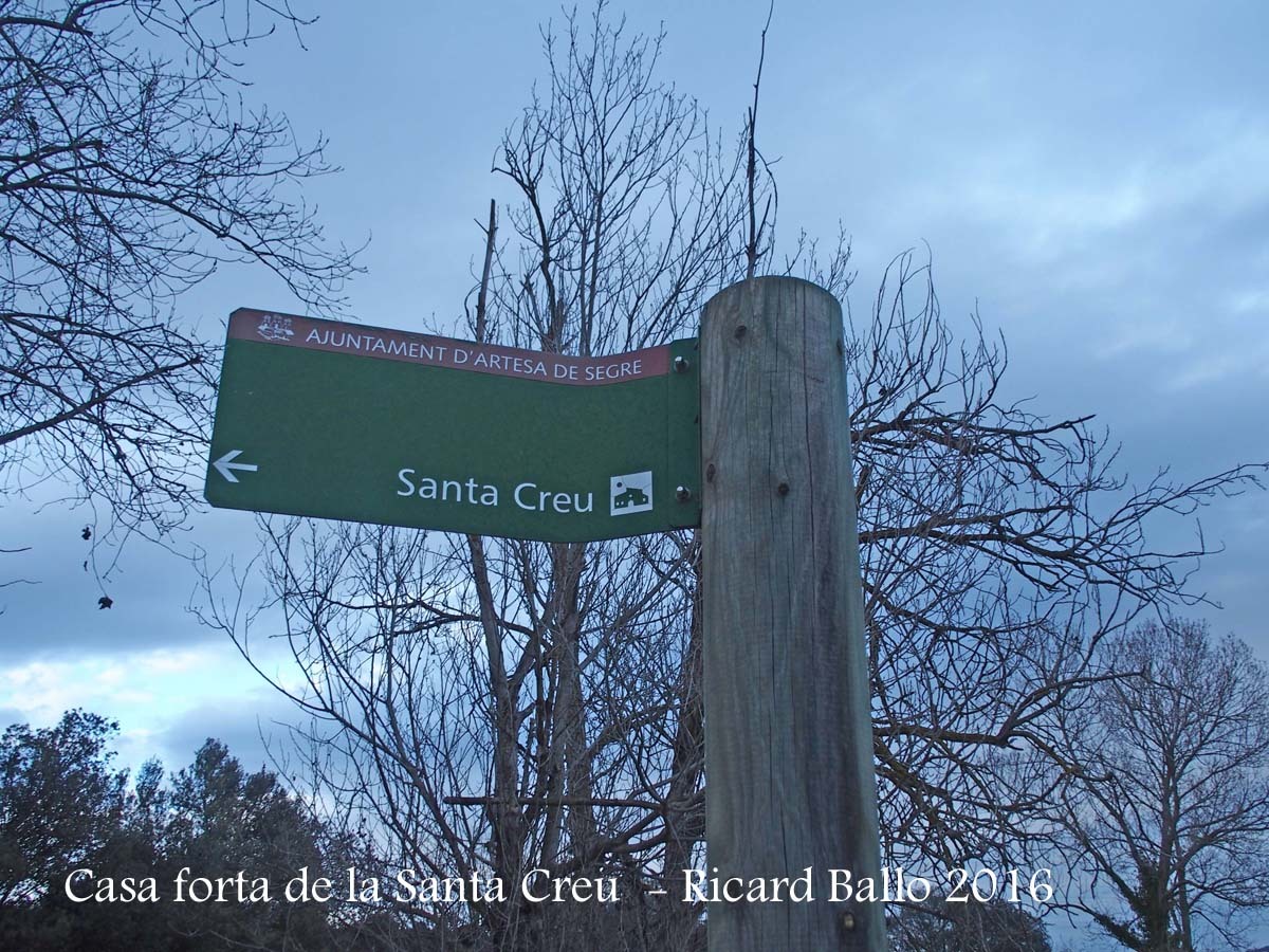 Indicador per anar al Mas de la Santa Creu – Artesa de Segre