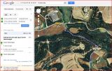 Casa forta de Torreferrada - Itinerari - Captura de pantalla de Google Maps, complementat amb anotacions manuals.
