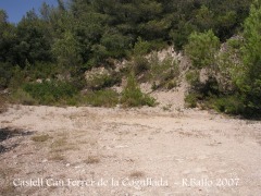 Camí al castell de Can Ferrer de la Cogullada.