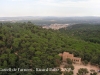 Vistes des del castell de Farners - En primer terme el Santuari de la Mare de Déu de Farners.