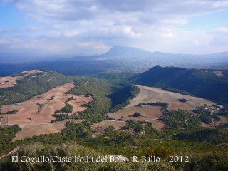 Castellfollit del Boix - Vistes des del Cogulló. Al fons, la muntanya de Montserrat.