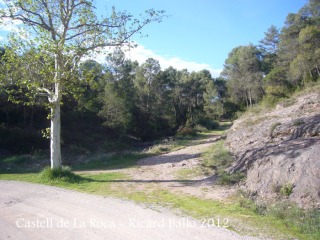 Castell de La Roca. Lloc on hem aparcat.