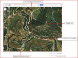Castell de Lluçà - Itinerari - Captura de pantalla de Google Maps complementada amb anotacions manuals.