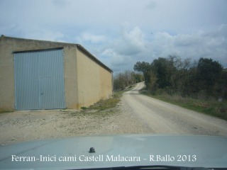 Primera part del recorregut al castell de Malacara, a la sortida de Ferran.