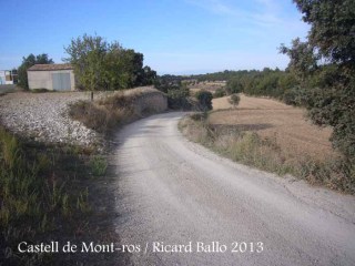 Castell de Mont-ros - Inici itinerari, des de Sant Ramon.