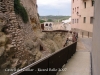 Castell del Catllar - Passeig de circumval·lació: a l\'esquerra el fossat, a la dreta les cases del poble. 