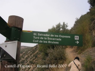 Castell d'Espases-Inici ruta a peu.