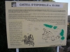 Castell d'Esponellà / Pla de l'Estany - Cartell informatiu de generoses proporcions situat davant de l'edificació.