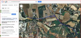 Castell d'Heures - Itinerari - Captura de pantalla de Google Maps.