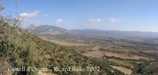 Vista panoràmica des del castell d'Orcau.