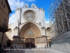 Catedral de Tarragona - A la dreta, en obres, la Casa de la Pia Almoina o també dita, la Rectoria.