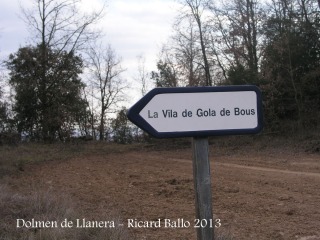 Dolmen de Llanera - Camí d'accés.