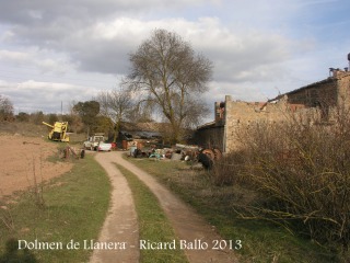 Dolmen de Llanera - Camí d'accés.