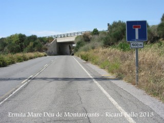 Ermita de la Mare de Déu de Montanyans – Castellet i la Gornal - Detall d'una part de l'itinerari.