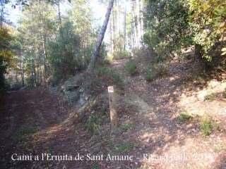 Ermita de Sant Amanç – Anglès - Inici camí a peu.