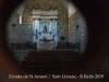 Ermita de Sant Antoni –  Sant Llorenç de la Muga - Fotografia aconseguida adossant l'objectiu de la màquina de retratar al vidre de la porta d'entrada.