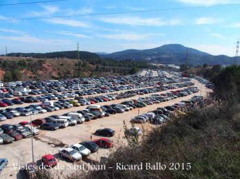 Vista del dipòsit municipal de vehicles, des de l'ermita de Sant Joan – Castellbisbal