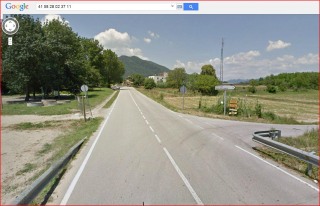 Ermita de Sant Just i Sant Pastor – La Cellera de Ter - Deixem la carretera C-63 - Captura de pantalla de Google Maps.