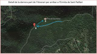 Camí d'accés a l'Ermita de Sant Patllari – Porqueres