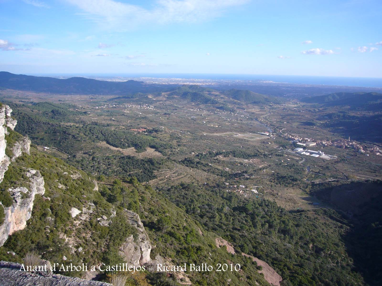 Vistes durant el recorregut des d'Arbolí a Castillejos