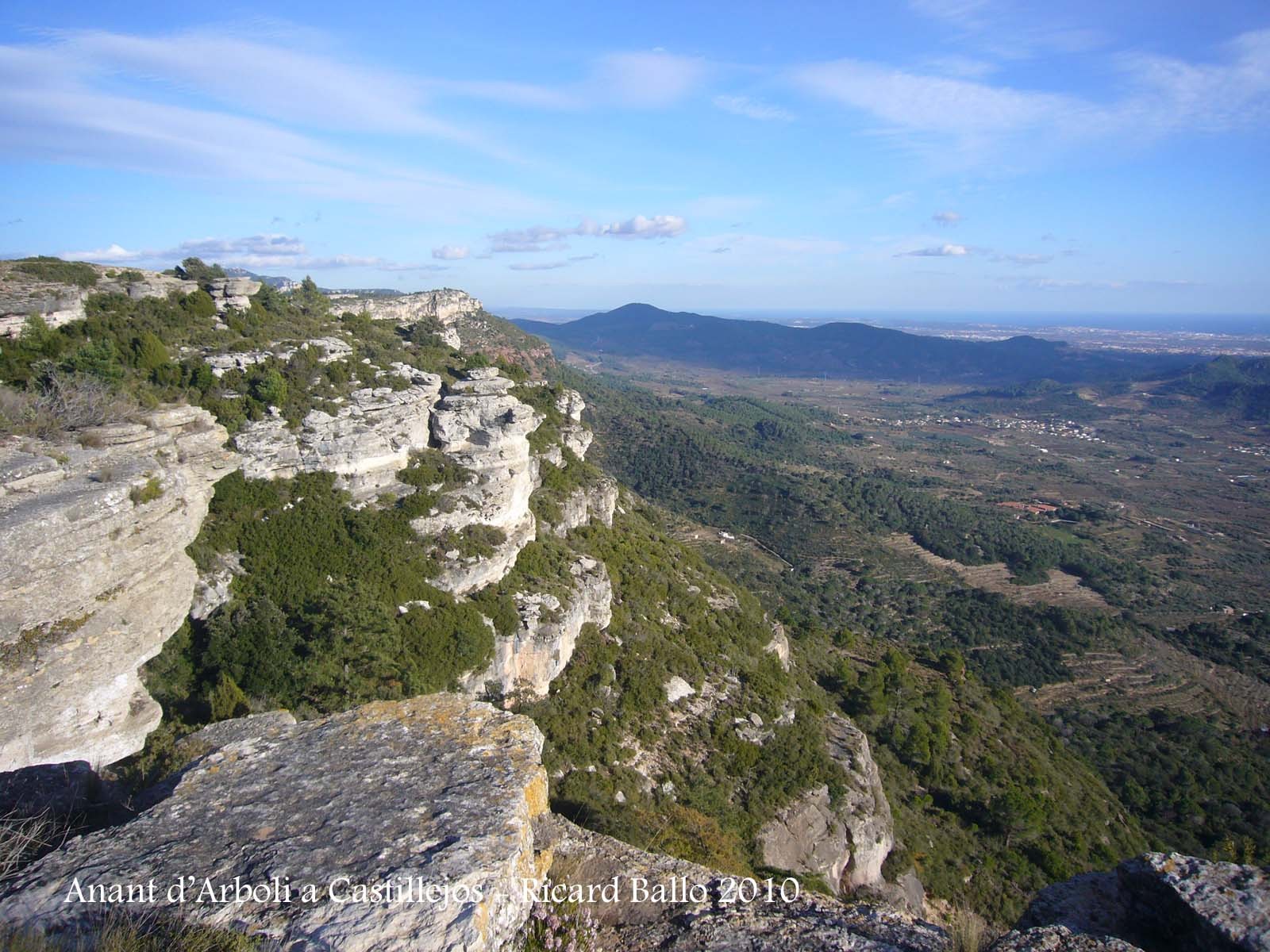 Vistes durant el recorregut des d'Arbolí a Castillejos