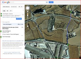 Ermita de Sant Romà - Guissona - Itinerari - Captura de pantalla de Google Maps.