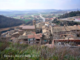 Vista de Biosca des de l'ermita de Santa Maria.